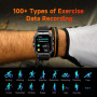 OBA Montre de Sport OUKITEL BT101 Homme 2.02 Pouces 100 Mode Sport Étanche 5ATM 410mAh Notifications, Moniteur de fréquence Card