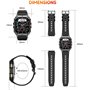 OBA Montre de Sport OUKITEL BT101 Homme 2.02 Pouces 100 Mode Sport Étanche 5ATM 410mAh Notifications, Moniteur de fréquence Card