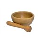 Mortier et pilon en bois - Broyeur à épices et herbes - En bois de hêtre - Cadeau pour la maison - M08