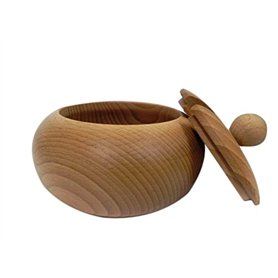 Grand sucrier en bois avec couvercle Ø 12