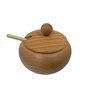 Grand sucrier en bois avec couvercle Ø 12,7 cm + petite cuillère en bois