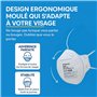 30 Masque FFP3 Certifiés CE, Masque 5 Couches Sans Valve, Masques de Protection Adulte contre les Poussières et les Particules, 