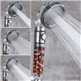 Pommeau de Douche Économique Anti-Calcaire & Bouton STOP Eau Marque Française Eco2-Spa® avec une Recharge de Pierres Offerte