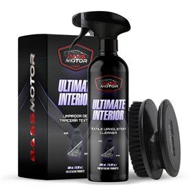 BassMotor Nettoyant Tissus d'Intérieur pour Sièges et Tapis Voiture. Nettoie avec Brosse Incluse. Facile à Utiliser