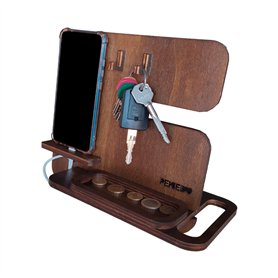 Pekiedo Porte-téléphone portable de table en bois 100 % Support pour tablette Porte Téléphone Table de Chargement Pratique et sû