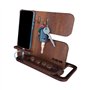 Pekiedo Porte-téléphone portable de table en bois 100 % Support pour tablette Porte Téléphone Table de Chargement Pratique et sû