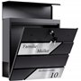Bl4ckPrint Boîte aux lettres de qualité supérieure avec compartiment à journaux - Anthracite - Boîte aux lettres personnalisée a
