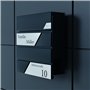 Bl4ckPrint Boîte aux lettres de qualité supérieure avec compartiment à journaux - Anthracite - Boîte aux lettres personnalisée a