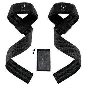 Bullstep - Sangle de Tirage Musculation | Lifting Straps | Bande de Tirage Musculation | Sangle Musculation Poignet Halterophili