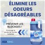 AWAKING Liquide WC Chimique Bleu 2L | Additif pour Réservoir d’Eaux Usées | Réduction des Odeurs et Décomposition des Matières |