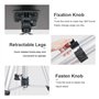 UNHO Trépied Vidéorojecteur en Aluminium, Support Projecteur Hauteur Réglable 53-138cm Table pour Videoprojecteur avec Plateau e