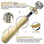 VSL Corde à sauter en cuir véritable avec roulement à billes à 360 degrés avec poignées en bois pour perte de poids fitness vite