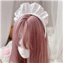 PHILSP Coiffe de soubrette large pour femme - Joli bandeau blanc de soubrette - Accessoire gothique fantaisie - Blanc