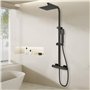 HAPAOSO Colonne De Douche Thermostatique De Salle De Bains Réglable Anti-brûlure Toucher Froid
