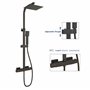HAPAOSO Colonne De Douche Thermostatique De Salle De Bains Réglable Anti-brûlure Toucher Froid, Système de douche à température 