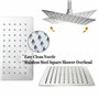 Biubiubath Système de Colonne de Douche Thermostatique Avec Mélangeur Thermostatique, Douche à Main Carrée Et Douche à Tête, Col