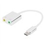 Cuifati Adaptateur Audio USB C Carte Son Stéréo Externe avec Prise Casque et Microphone 3