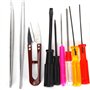 Shanrya Kit d'outils pour machine à coudre surjeteuse, vis brosse, tournevis cruciforme/à fente, clés pour machine à coudre surj