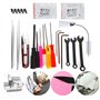 Shanrya Kit d'outils pour machine à coudre surjeteuse, vis brosse, tournevis cruciforme/à fente, clés pour machine à coudre surj