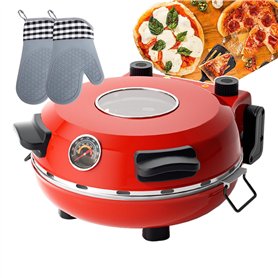 forplubossmmp Four À Pizza Automatique avec Minuterie | Machine À Pizza Électrique avec Température 0-450℃ | Machine À Pain À Pi