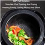 Wok De Cuisson Automatique 6L,Machine à Sauter Multifonction,Démarrage Intelligent En Un Clic, Trois Vitesses Réglables,Rotation