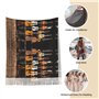GBCDEDSL Guitare Basse Musique Instruments de Musique Plein Tissu Polyester Imprimé Simple Face Imitation Cachemire Longue Frang