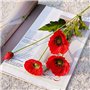 FGYZYP Lot de 4 branches de coquelicot artificielles réalistes