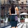 Petit sac à main pour téléphone portable avec motif manette de jeu bleue – Sangle réglable pour femmes et adolescentes – Idéal p