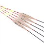 Yooghuge Lot de 5 flotteurs de pêche lumineux pour la nuit - Accessoires en bois avec plomb - Flotteurs lestés