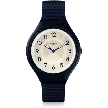 Swatch Mixte Digital Quartz Montre avec Bracelet en Silicone SVUN101