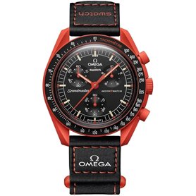 Swatch Montre-bracelet Moonswatch Omega x Mission to Earth Lava en Biocéramique