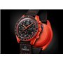 Swatch Montre-bracelet Moonswatch Omega x Mission to Earth Lava en Biocéramique, rouge