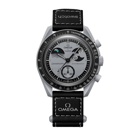 Swatch Montre bracelet Moonswatch Omega x Mission to Earthphase en biocéramique