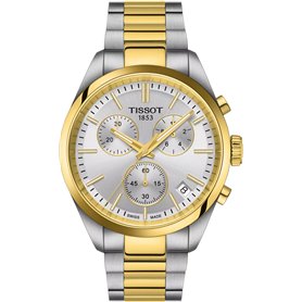 Tissot PR 100 Chronograph Bicolor T141.417.22.031.00 Men's Watch in Steel and Gold