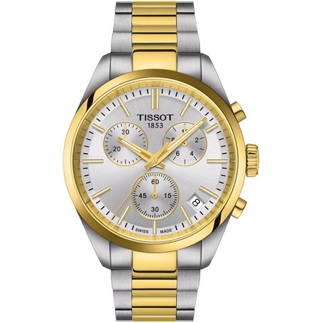 Tissot PR 100 Chronograph Bicolor T141.417.22.031.00 Men's Watch in Steel and Gold