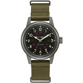 Bulova Mixte Adulte Analogique Montre avec Bracelet en Cuir 98A255