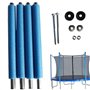 4 pièces de remplacement de poteaux de trampoline poteaux de filet de trampoline de 77 pouces avec mousse poteaux de boîtier en
