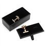 YOUNAFEN Boîte de rangement en cuir synthétique pour boutons de manchette - Écrin de rangement pour boutons de manchette - Écrin