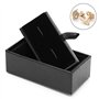 YOUNAFEN Boîte de rangement en cuir synthétique pour boutons de manchette - Écrin de rangement pour boutons de manchette - Écrin