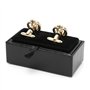 YOUNAFEN Boîte de rangement en cuir synthétique pour boutons de manchette - Écrin de rangement pour boutons de manchette - Écrin