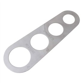 YOUNAFEN Doseur à spaghetti à 4 trous en acier inoxydable - Règle de cuisine - Outil de mesure sans ruban - Outil de mesure pour