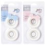 Lot de 2 rouleaux de ruban adhésif invisible blanc de 1,3 cm avec dévidoir de ruban adhésif pour enfants, support de recharge de