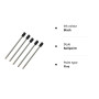 5 X Recharges d'encre noire pour stylo à bille rempli de cristaux Swarovski Elements