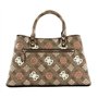 GUESS Eliette Logo Girlfriend Satchel Latte Logo Multi
