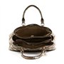GUESS Eliette Logo Girlfriend Satchel Latte Logo Multi
