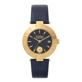 Versus by Versace Femme Analogique Quartz Montre avec Bracelet en Cuir VSP772218