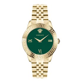 Montre Versace Greca Signature Femme Or Acier Cadran Vert 38mm VEVC00619