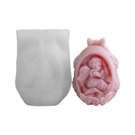 ZwaitL Moule robuste en silicone souple pour œufs de bébé pour décorations de Pâques et fabrication de bougies parfumées