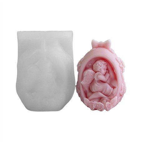 ZwaitL Moule robuste en silicone souple pour œufs de bébé pour décorations de Pâques et fabrication de bougies parfumées