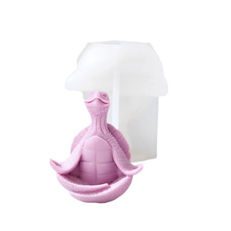 ZwaitL Moule flexible en silicone en forme de tortue pour bougies parfumées pour aromathérapie